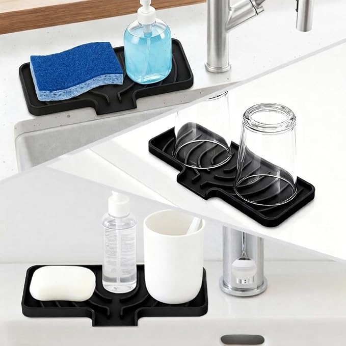 GUUKIN Sponge Holder for Kitchen Sink, Sink Caddy and Soap Tray | 10x5 inch - Image 6
