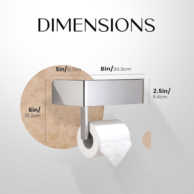 Day Moon™ Chrome Toilet Paper Holder - Image 6