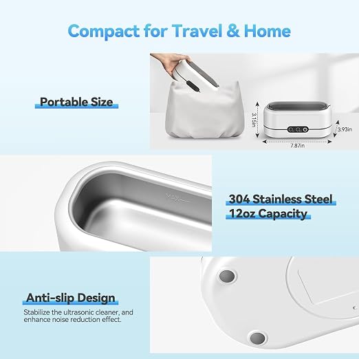 Ultrasonic Jewelry Cleaner, 48KHz Ultrasonic Cleaner Machine - Image 5