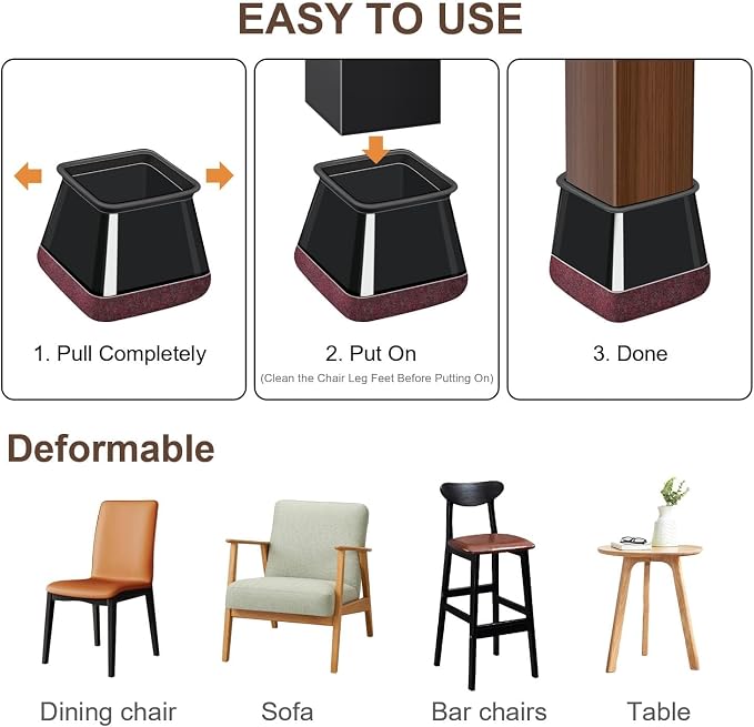 20 Pcs Chair Leg Floor Protectors - Image 4