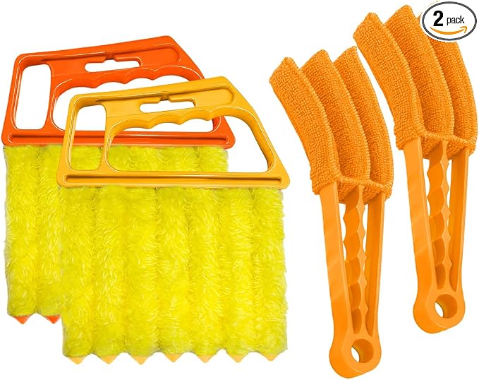 4 PCS Blind Cleaner Duster Tool, Window Venetian Hand-held 7 Finger Dusting by DXNQ