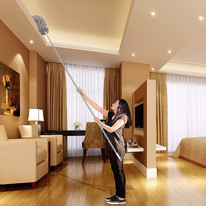 Microfiber Duster with Extension Pole 30 to 100'', with Bendable Head, - Image 7