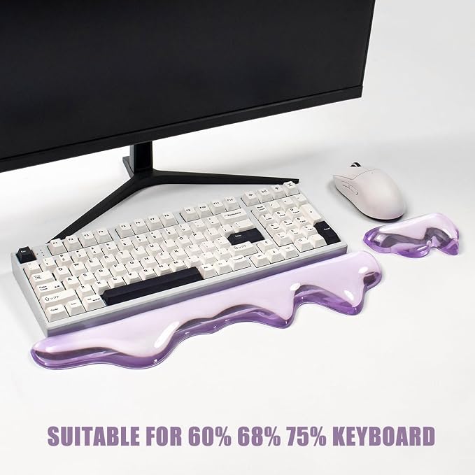 Clear Gel Wrist Rest for Keyboard and Mouse, Wrist Rest Set, Cute Ergonomic - Image 4