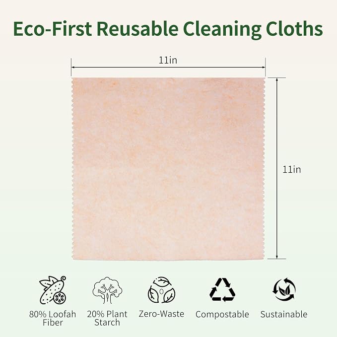 10-Pack Reusable Cleaning Cloths, Upgraded Swedish Dishcloth, Super Absorbent - Image 2