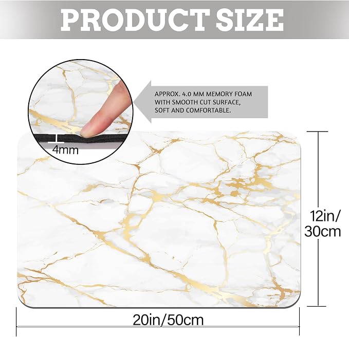 MCALK Marble White Coffee Mat for Kitchen Counter, Absorbent Kitchen Sink Mat - Image 6