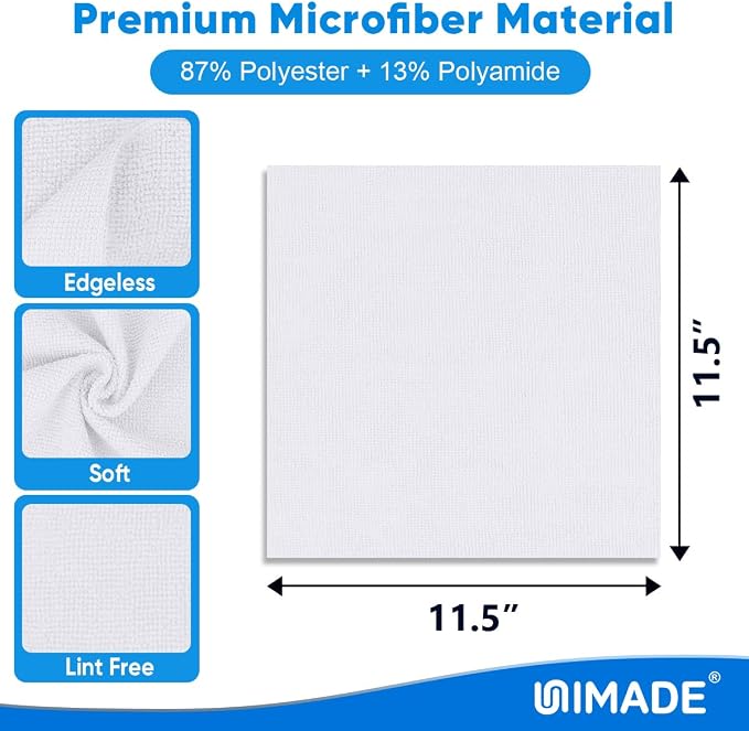 Microfiber Cleaning Cloth, 20 Pack Reusable Microfiber Towels - Image 2