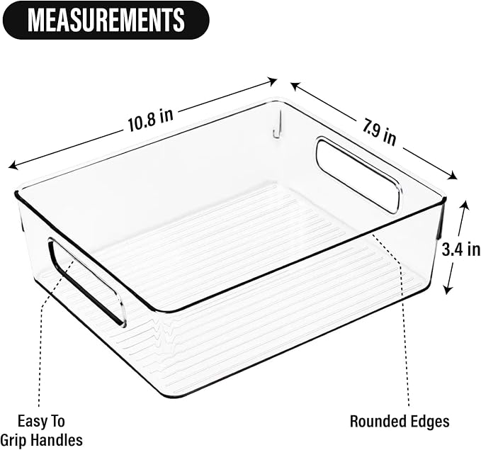 Clear Plastic Storage Bins, Pantry Organizers and Storage or Kitchen - Image 3