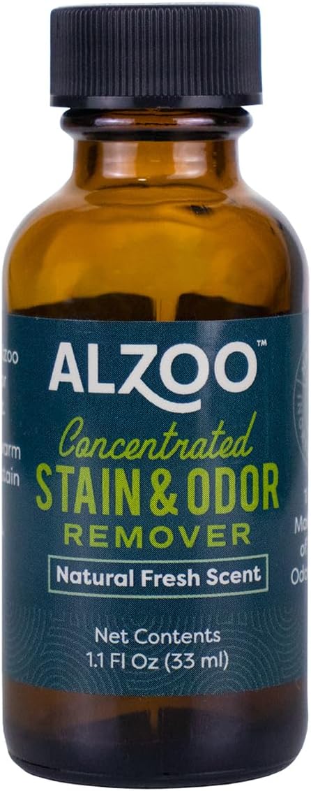 ALZOO Concentrated Stain & Odor Remover Refill Bottle, 100% Plant-Based Active by ALZOO