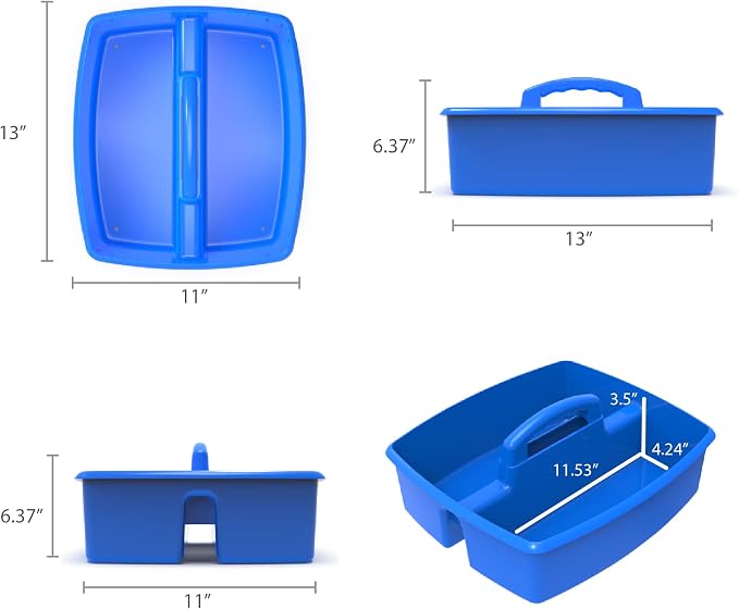 Storex 2-Compartment Large Caddy – Multipurpose Classroom Organizer - Image 9