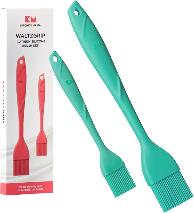 Kitchen Mama WaltzGrip Platinum Silicone Basting Pastry Brush: Set of 2 by KitchenMama