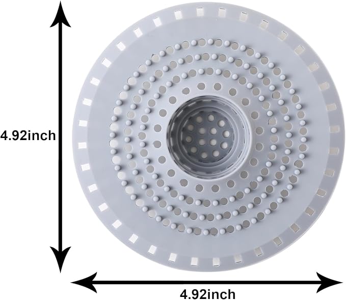 Bathtub Drain Hair Catcher, Silicone Tub Hair Catcher Drain Protector Strainer - Image 2
