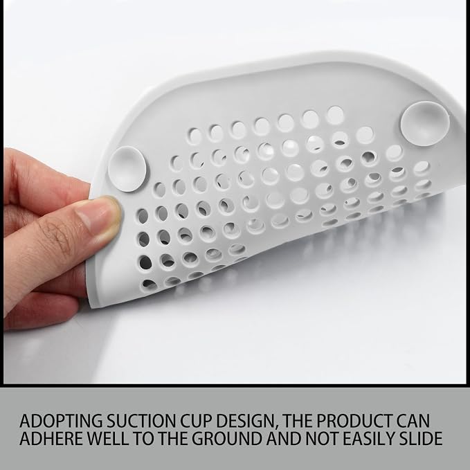 2 Pack 5.5 Inch / 140mm Drain Hair Catcher, Silicone Sink Drain Strainer Square - Image 4