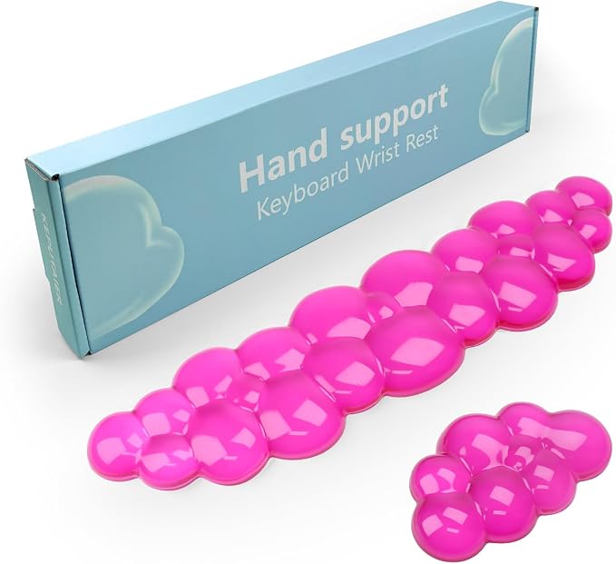 Gel Cloud Keyboard and Mouse Wrist Rest, Cute Wrist Support and Arm Support by KEPUTAIER