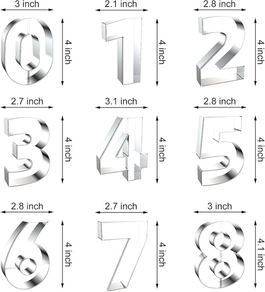 4 Inch Number Cookie Cutter Set - Image 2