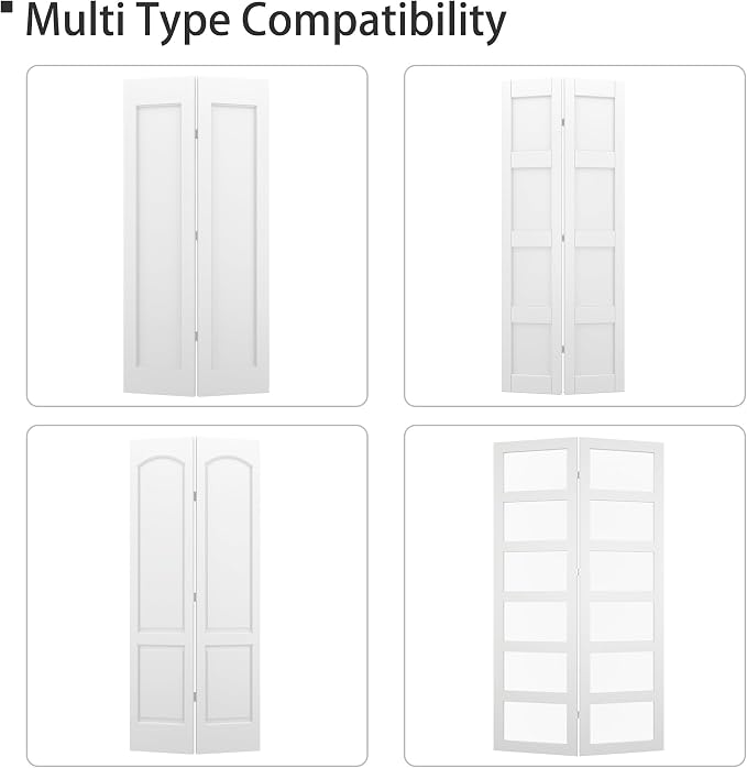 60'' Bi-Fold Sliding Barn Door Hardware Track Kit - Image 7