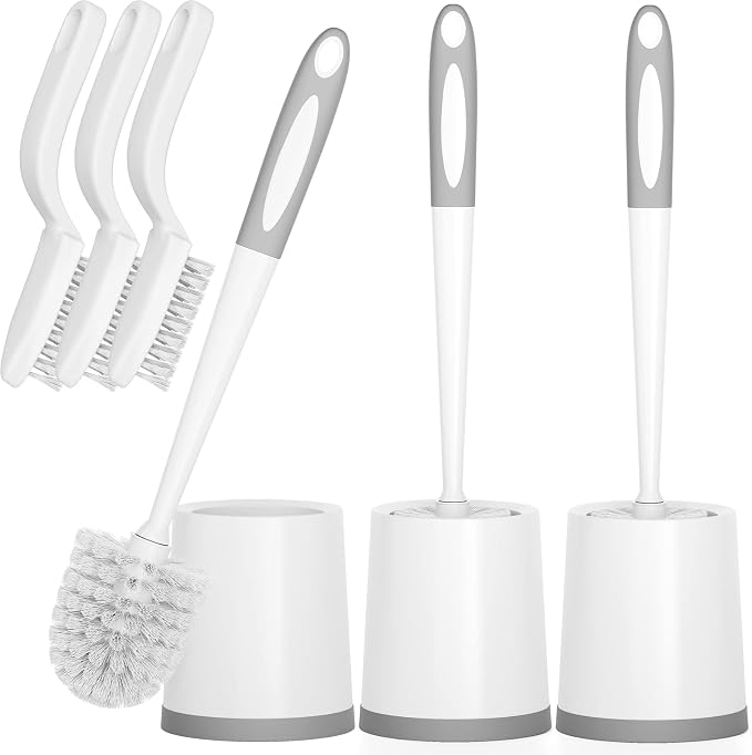 Toilet Brush, 3 Pack Toilet Brushes by Holaloha