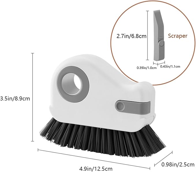 Groove Cleaning Brush 2 in 1 Grout Cleaner Tool Grip Brush Hard Bristle Crevice - Image 6