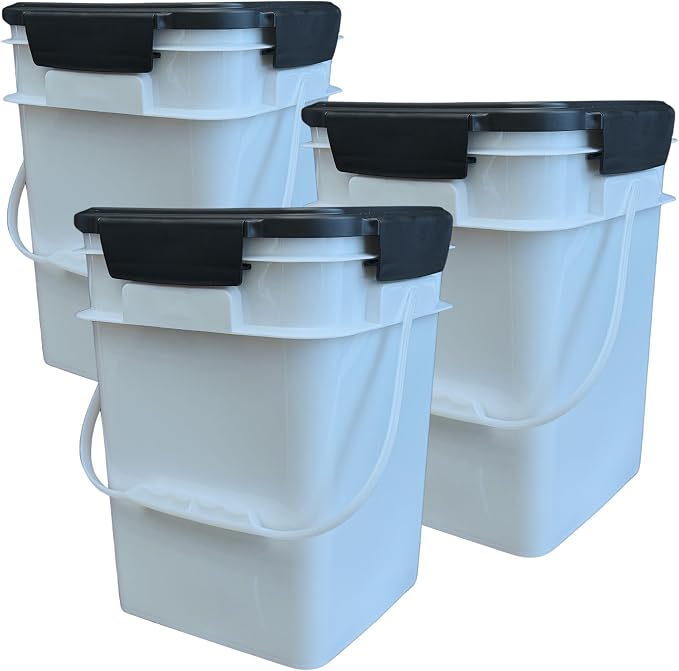 House Naturals 4 Gallon Square Food Grade Bucket Pail by House+Naturals