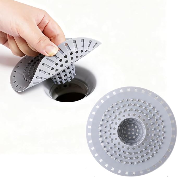 Shower Drain Hair Catcher, Premium Silicone Drain Protector & Shower Drain Cover by Unknown