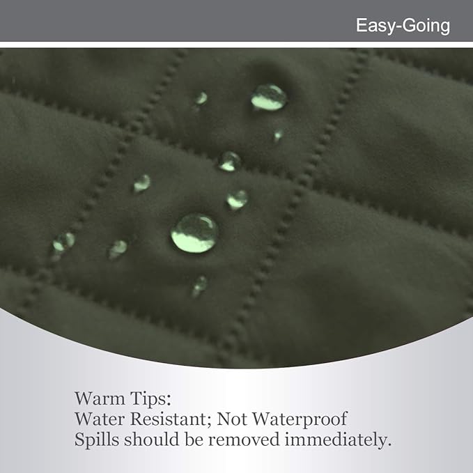 Easy-Going Chair Sofa Slipcover Reversible Sofa Cover Water Resistant Couch Cover Furniture Protector Cover with Elastic Straps for Pets Kids Children Dog Cat (Chair, Army Green/Beige)