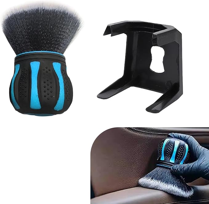 Detail Cleaning Brush with Storage Holder, Spherical Soft Bristle Dashboard Air by Unknown