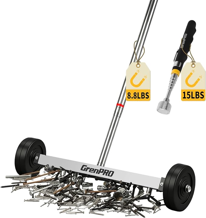 17" Rolling Magnetic Sweeper by GrenPRO