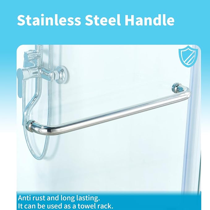 56-60" W x 76" H Frameless Sliding Shower Door, Frameless Shower Door, Shower - Image 8