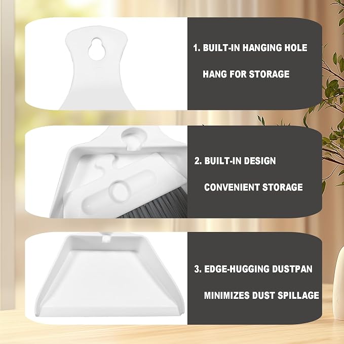 Mini Broom and Dustpan Set – Ultra-Thin Small Broom and Dustpan Set - Image 3