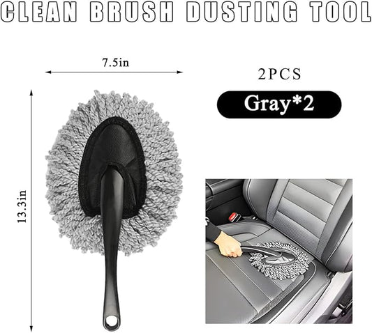 2 PCS Car Dash Duster Brush, Super Soft Microfiber Multi-Functional Car - Image 2