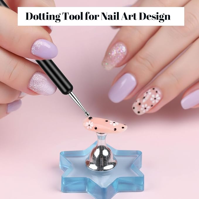 6Pcs French Nail Brush Set, Double-Ended Nail Art Brushes, Acrylic Nail Clean - Image 3