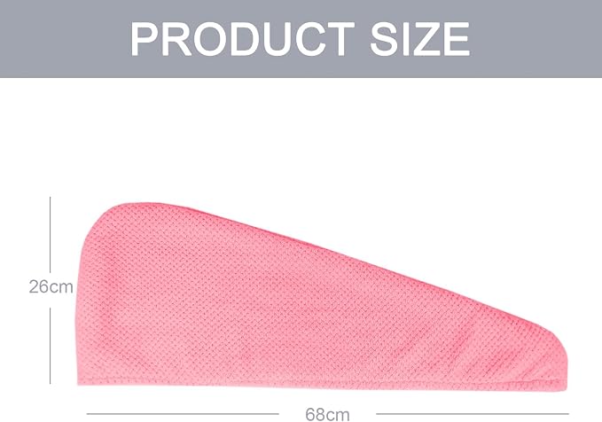 2 Pack Microfiber Hair Towel Wrap - Image 4