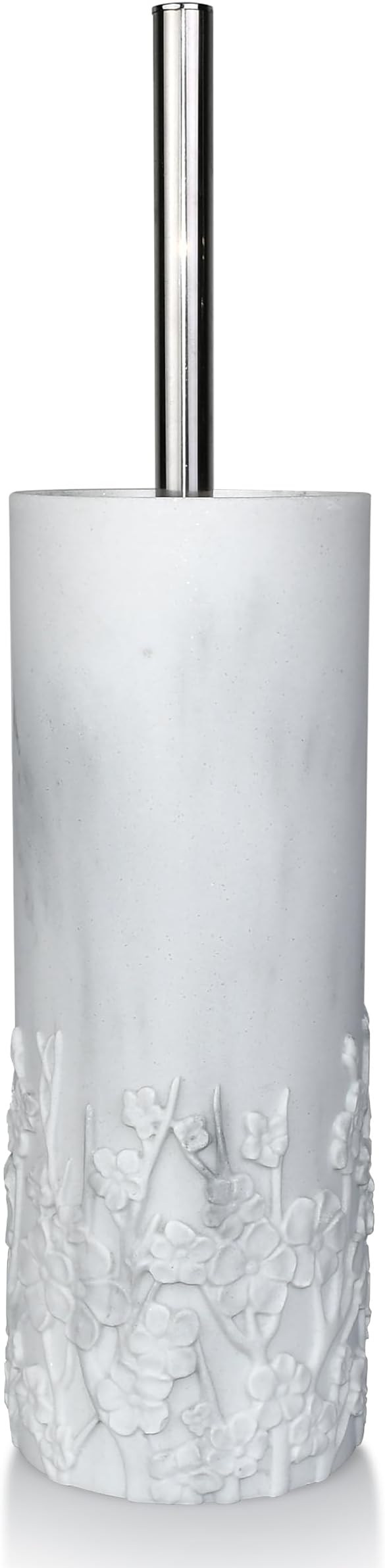 Marble Cherry Blossom Design Resin Toilet Brush and Holder Set - Image 7