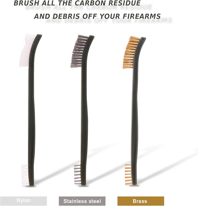 Gun Cleaning Brushes Picks Kit Set Brass Copper Steel Nylon Stainless Steel - Image 2