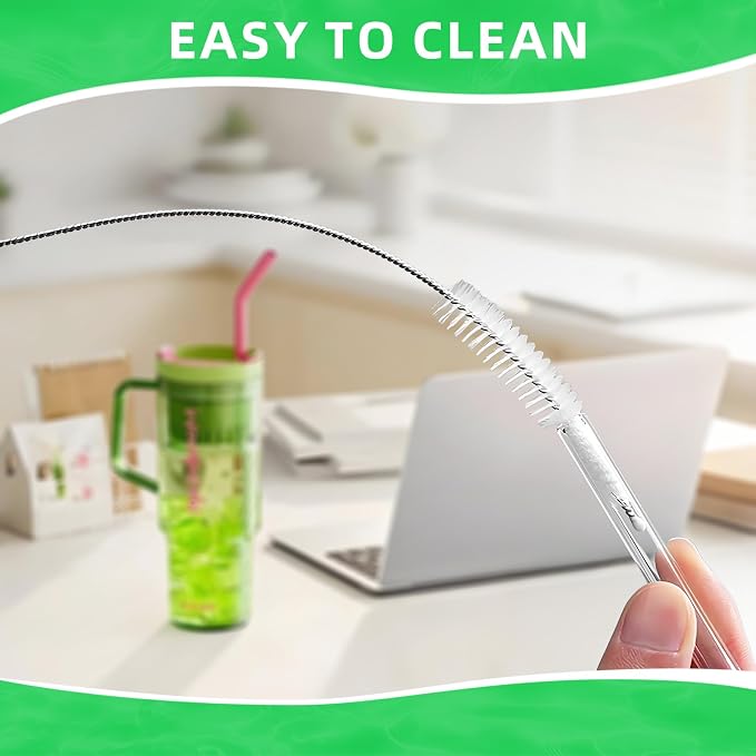 Cleaning Brushes for Reusable Drinking Straws, Long Wire Handle, Bottle and - Image 5