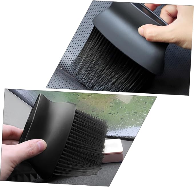 Car Air Vent Cleaning Brush Black Soft Bristle Auto Detailing Tool - Image 3