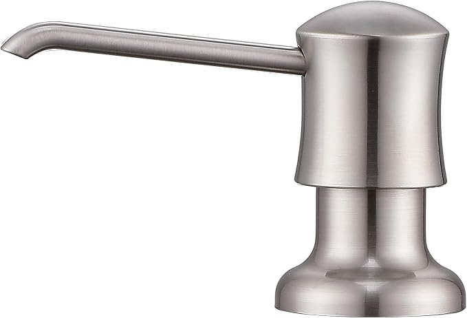 Soap Dispenser for Kitchen Sink Brushed Nickel, Built-in and Refill-from-Top by UltimateUnicorn