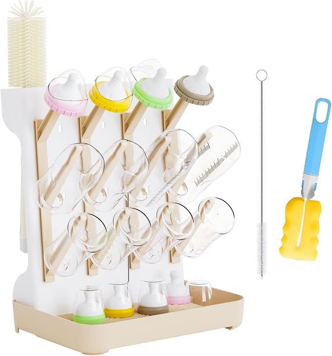 Baby Bottle Drying Rack: Large Vertical Bottle Dryer Rack Holder by Huishun
