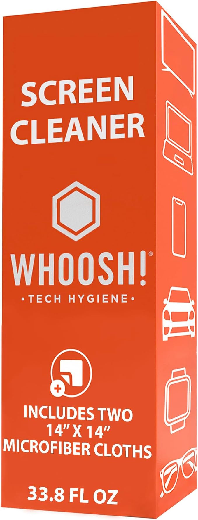 WHOOSH! Pro 16.9 fl oz Refillable TV Screen Cleaner & Microfiber Cloth - Image 3