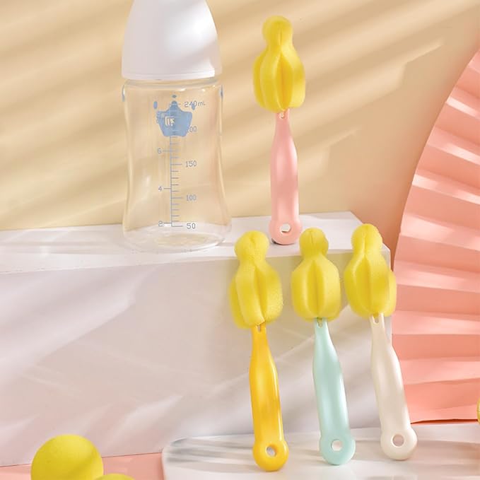 ponge Bottle Brush 6PCS Sponge Nipple Brushes Baby Bottle Nipple Cleaning Brush - Image 8