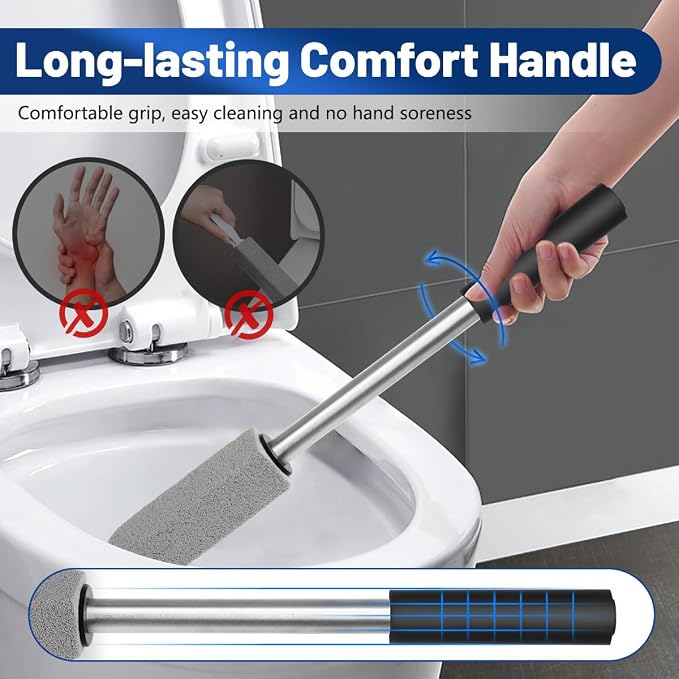 2 Pack Pumice Stone for Toilet Cleaning, 16.14In Extra Long Handle Toilet - Image 7