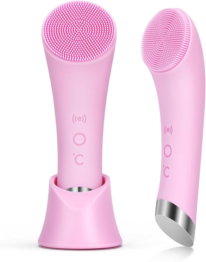 PRITECH Facial Cleansing Brush, Rechargeable Silicone Face Scrubber by PRITECH