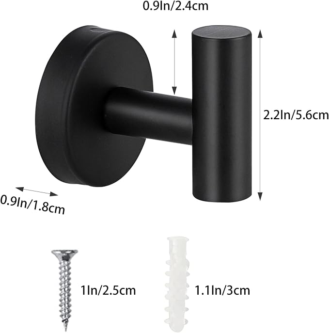 Towel Hooks, SUS 304 Stainless Steel Hooks, Heavy Duty Door Hanger Towel Robe - Image 4