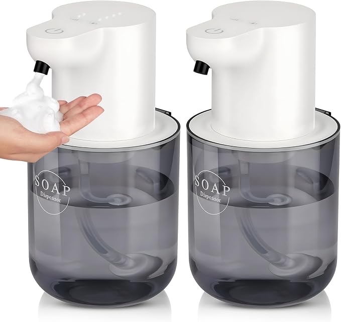 2 Pack Automatic Soap Dispenser, Touchless Automatic Foaming Soap Dispenser by VZZNN