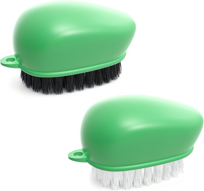 Vegetable Brush Scrubber for Food, Dishwasher Safe Ear-Hanging Veggie & Fruit by Cleangor