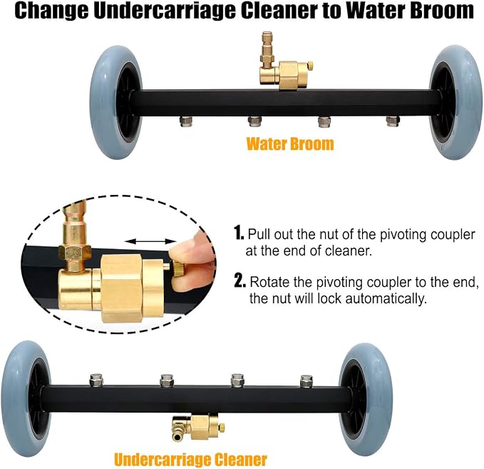 ZALALOVA Pressure Washer Undercarriage Cleaner, 16 Inch Power Washer Surface - Image 3