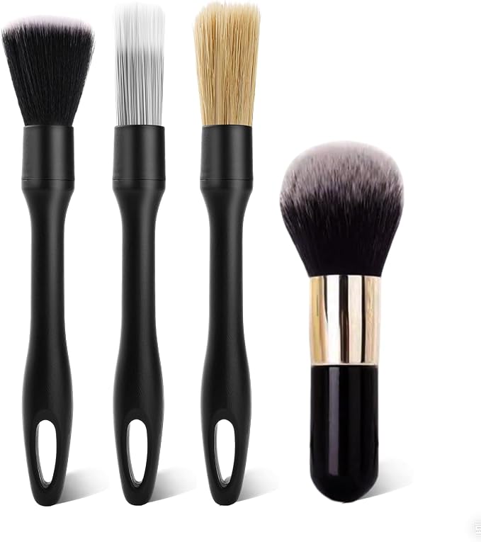 3PCS Car Detailing Brush Set, Ultra Soft Bristle Auto Interior Cleaning Brushes by JsqFogey
