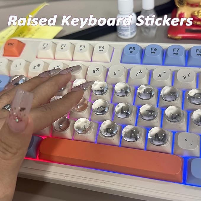 128PCS Raised Keyboard Stickers - Image 5