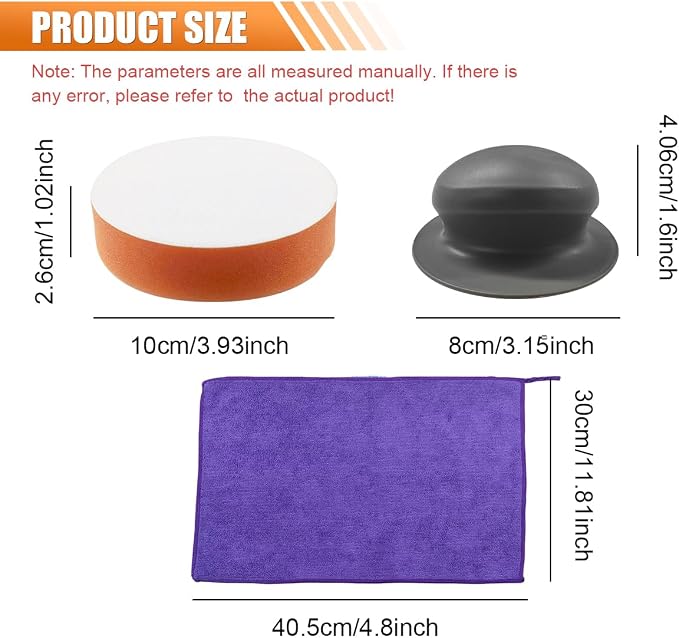YoRise 2PCS Car Wax Applicator Pad, Microfiber Buffing & Polishing Pad - Image 2