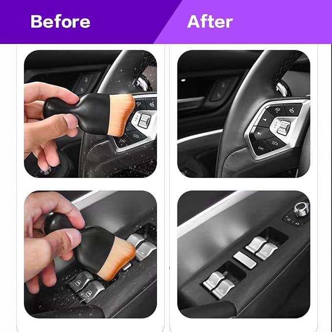 Car Interior Detailing Brush, Soft Bristle Cleaning Brush Car Detailing Brush - Image 6