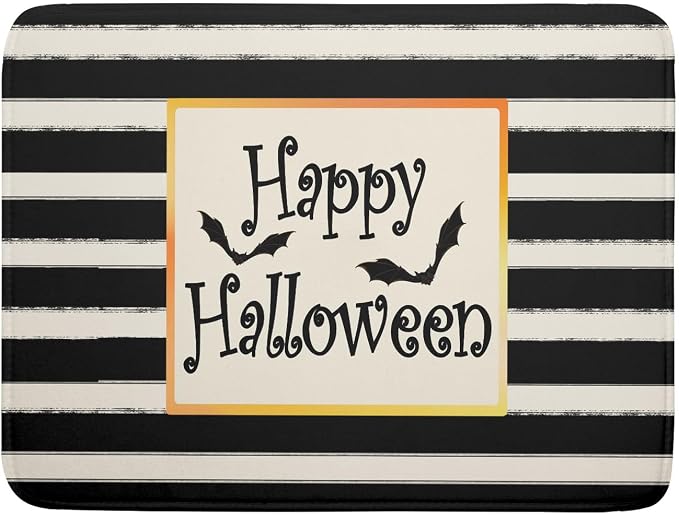 Happy Halloween Bats Dish Drying Mat by Sweetshow